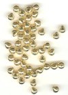 50 5x5mm Gold Plate Smooth Pear Drops